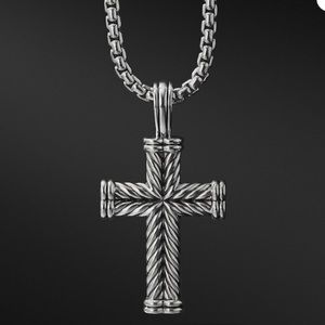 David Yurman Chevron Cross & Chain